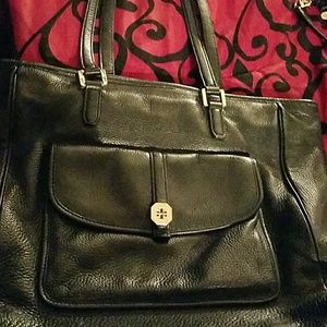 Authentic   black leather Tory Burch